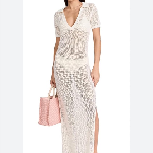 L*Space Mesh Maxi Cover Up - Cream - Picture 1 of 4